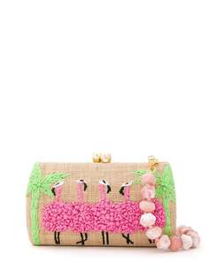 SERPUI клатч Flamingo с вышивкой