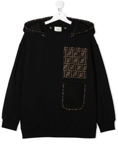 Fendi Kids худи с логотипом FF