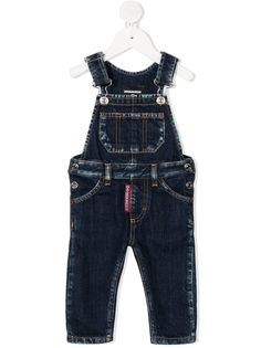 Dsquared2 Kids джинсовый комбинезон с эффектом потертости