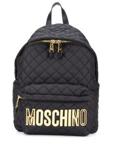 Moschino стеганый рюкзак с логотипом