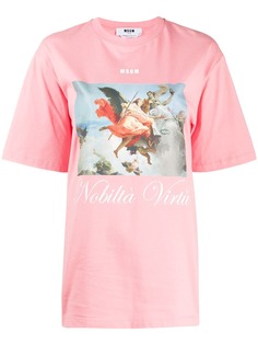 MSGM футболка с принтом Nobiltà Virtù