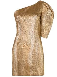 Ginger & Smart платье на одно плечо с эффектом металлик