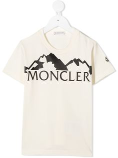 Moncler Enfant футболка с логотипом