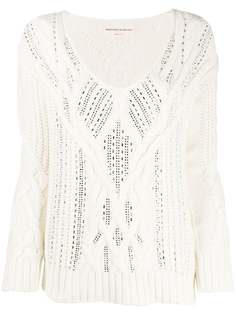 Ermanno Scervino фактурный джемпер с кристаллами