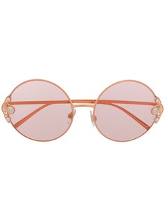 Dolce & Gabbana Eyewear солнцезащитные очки в круглой оправе с жемчугом
