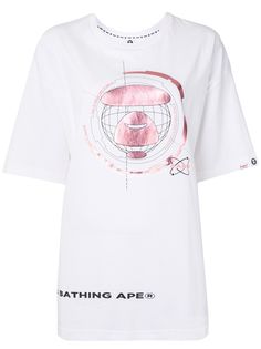 AAPE BY *A BATHING APE® футболка оверсайз с логотипом