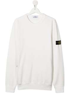 Stone Island Junior толстовка с круглым вырезом и нашивкой-логотипом