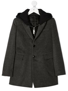 Philipp Plein Junior пальто-пиджак с капюшоном