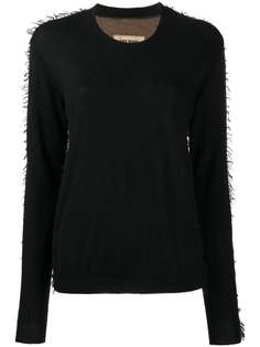 Uma Wang кашемировый джемпер с контрастной вставкой