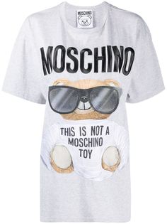 Moschino футболка с вышивкой Teddy Bear