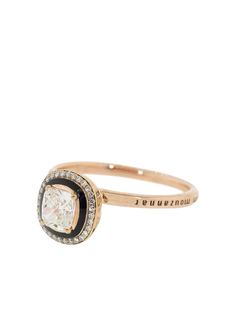 Selim Mouzannar кольцо из розового золота с эмалью и бриллиантами