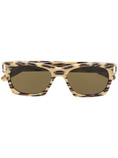 Saint Laurent солнцезащитные очки с леопардовым принтом
