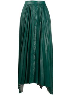 Isabel Marant плиссированная юбка макси из искусственной кожи