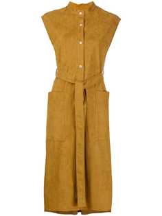 Mackintosh платье-рубашка без рукавов с поясом
