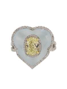 SABOO FINE JEWELS кольцо Saboo из белого золота с аквамарином и бриллиантами