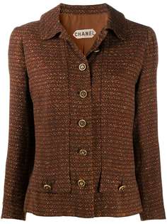 Chanel Pre-Owned куртка-рубашка с геометричным принтом