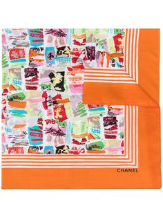 Chanel Pre-Owned платок 1990-х годов с абстрактным принтом