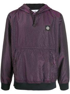 Stone Island худи с эффектом металлик