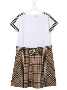 Burberry Kids платье миди в клетку Vintage Check