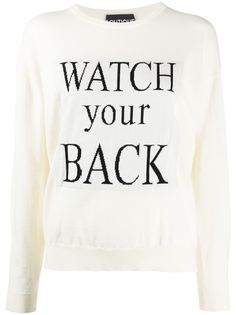 Boutique Moschino джемпер с надписью Watch Your Back