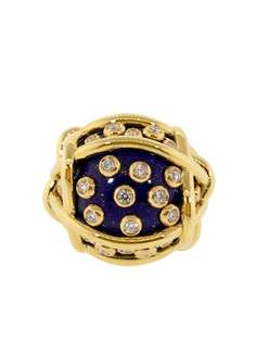 VERDURA кольцо Polka Dot из желтого золота с бриллиантами