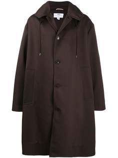 OAMC однобортное пальто на молнии с капюшоном