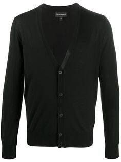 Emporio Armani кардиган тонкой вязки с V-образным вырезом