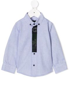 Lapin House рубашка с длинными рукавами и нашивкой-логотипом