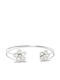 David Morris браслет Miss Daisy Double Flower из белого золота с бриллиантами