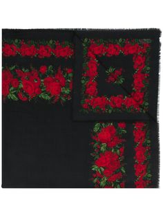 Yves Saint Laurent Pre-Owned шарф с цветочным принтом
