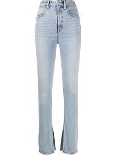 Alexander Wang узкие джинсы с разрезами
