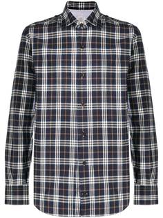 Eleventy клетчатая рубашка с длинными рукавами