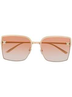 Cartier Eyewear солнцезащитные очки Panthère в массивной оправе