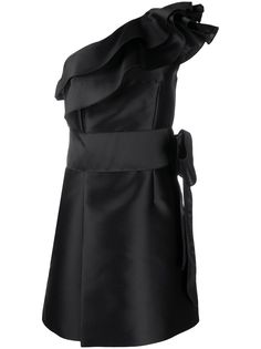 Alberta Ferretti атласное платье мини Duchess на одно плечо