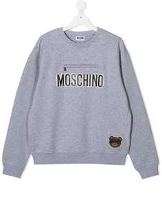 Moschino Kids джемпер с длинными рукавами и нашивкой Teddy Bear