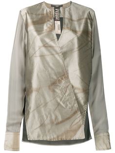 Gianfranco Ferré Pre-Owned блузка 1990-х годов без воротника с запахом