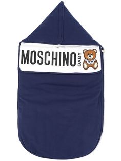 Moschino Kids одеяло с нашивкой-логотипом