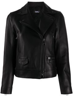 Karl Lagerfeld байкерская куртка с косой молнией