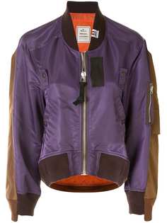 Maison Mihara Yasuhiro бомбер оверсайз с контрастной вставкой