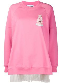 Moschino толстовка со вставкой из тюля
