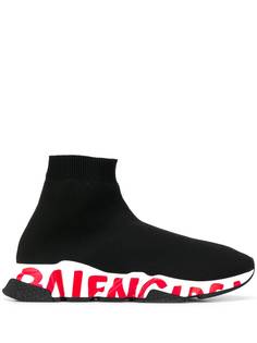 Balenciaga кроссовки Speed с принтом граффити