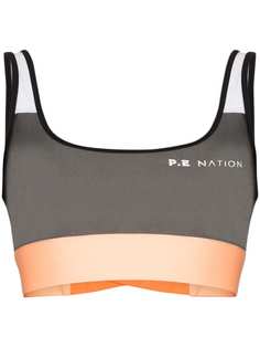 P.E Nation спортивный бюстгальтер Side Runner в стиле колор-блок