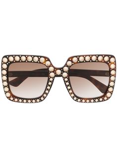 Gucci Eyewear солнцезащитные очки с кристаллами