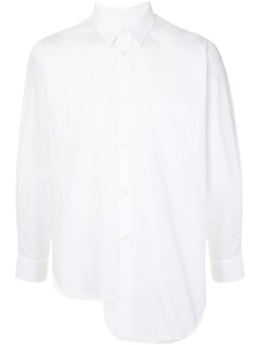 Black Comme Des Garçons поплиновая рубашка с асимметричным подолом
