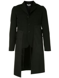 Black Comme Des Garçons однобортное многослойное пальто