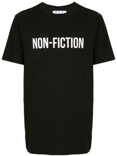 Off-White футболка с принтом Non-Fiction