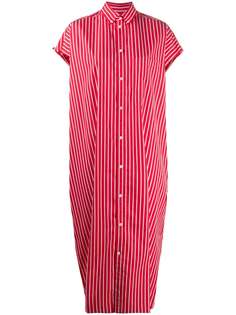 Balenciaga полосатое платье-рубашка с короткими рукавами