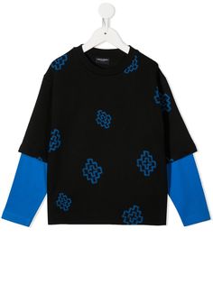 Marcelo Burlon County Of Milan Kids футболка с контрастными рукавами