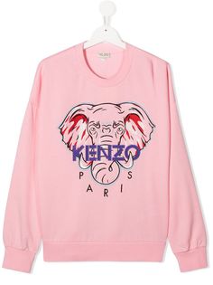 Kenzo Kids свитер с вышитым логотипом