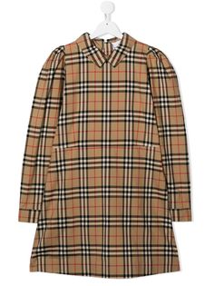 Burberry Kids платье миди в клетку Vintage Check